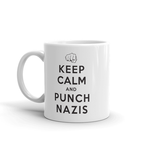 Keep Calm and Punch Nazis Mug