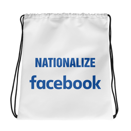 Nationalize Facebook Drawstring Bag