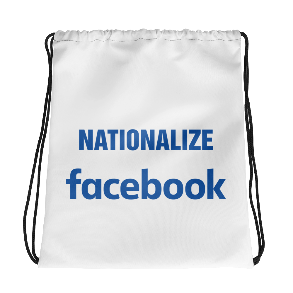 Nationalize Facebook Drawstring Bag