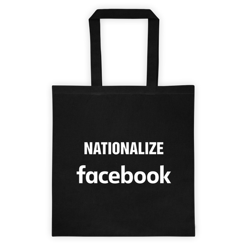 Nationalize Facebook Tote Bag