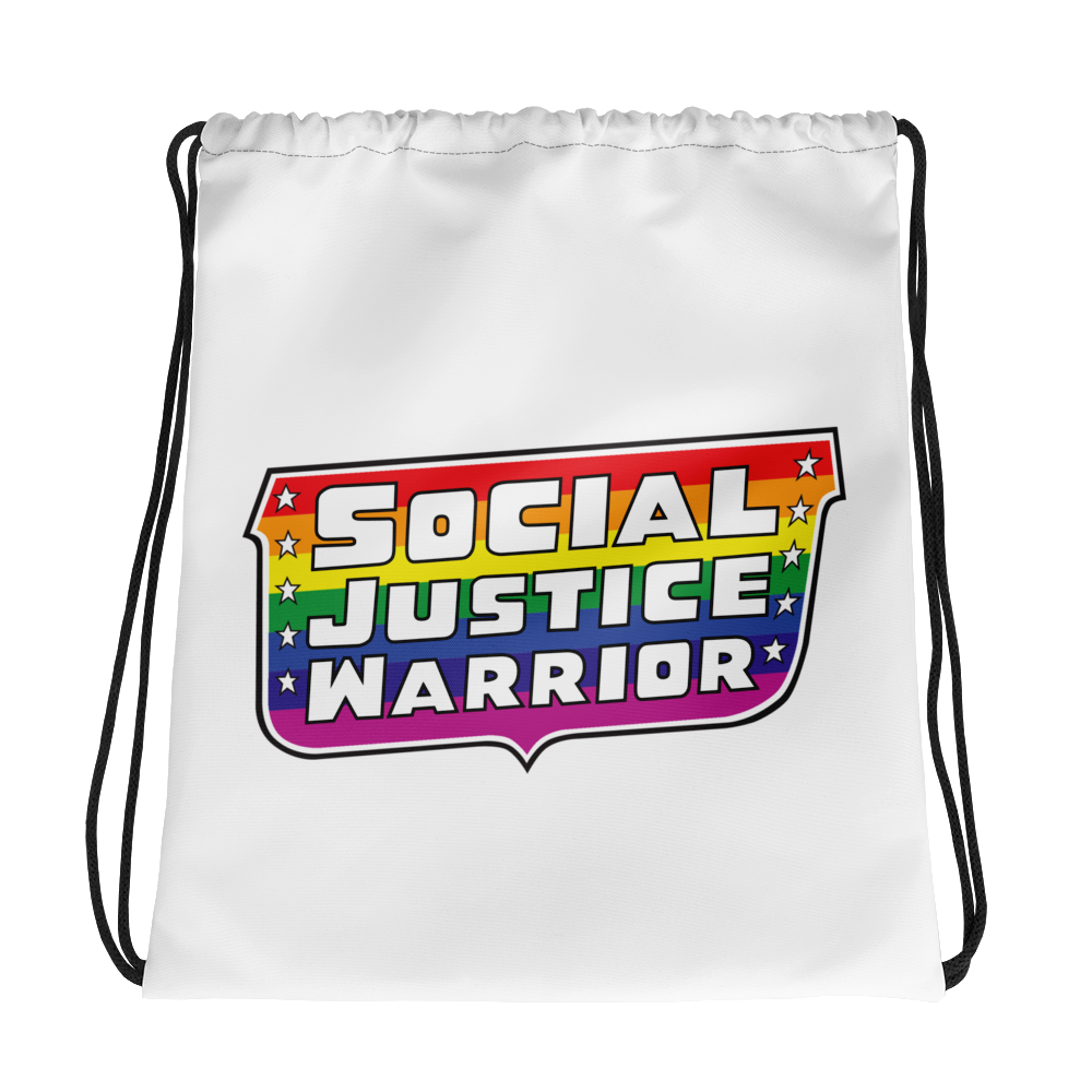 Social Justice Warrior Pride - Classic Justice League Drawstring Bag