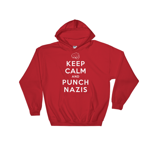 Keep Calm and Punch Nazis Hoodie