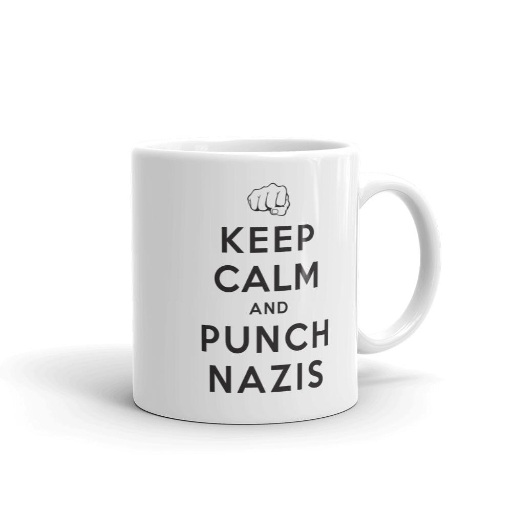 Keep Calm and Punch Nazis Mug